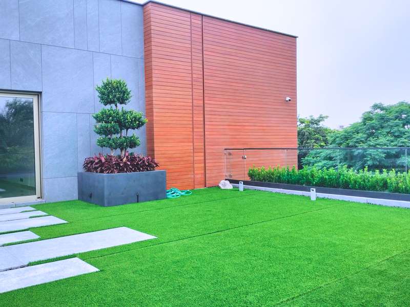 Premium Artificial Grass Installation for Modern Terrace Garden & Outdoor Space | Anaya Greens